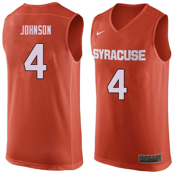 Men #4 Wesley Johnson Syracuse Orange College Basketball Jerseys Sale-Orange
